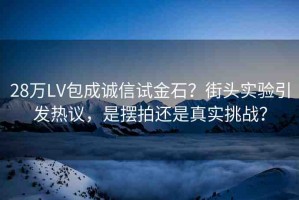 28萬(wàn)LV包成誠(chéng)信試金石？街頭實(shí)驗(yàn)引發(fā)熱議，是擺拍還是真實(shí)挑戰(zhàn)？