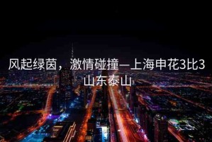 風(fēng)起綠茵，激情碰撞—上海申花3比3山東泰山