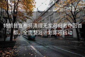 特朗普宣布將清理無家可歸者奪回首都，全面整治計劃即將啟動
