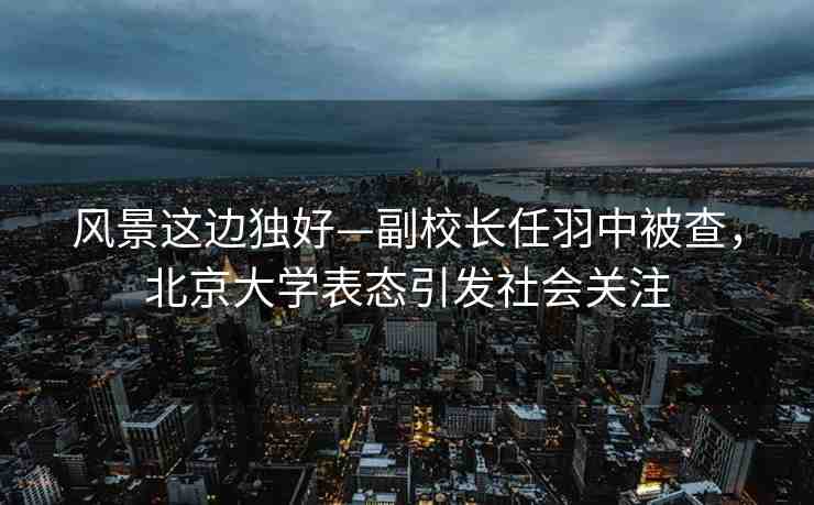 風(fēng)景這邊獨(dú)好—副校長任羽中被查，北京大學(xué)表態(tài)引發(fā)社會(huì)關(guān)注